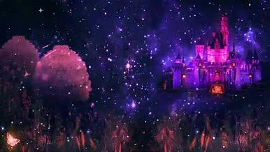 魔幻古堡星空冰雪城堡光效粒子视频的预览图